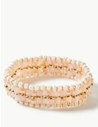 Marks & Spencer Wide Bead Bracelet Coral Mix