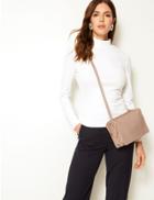 Marks & Spencer 2 Part Leather Cross Body Bag Nude