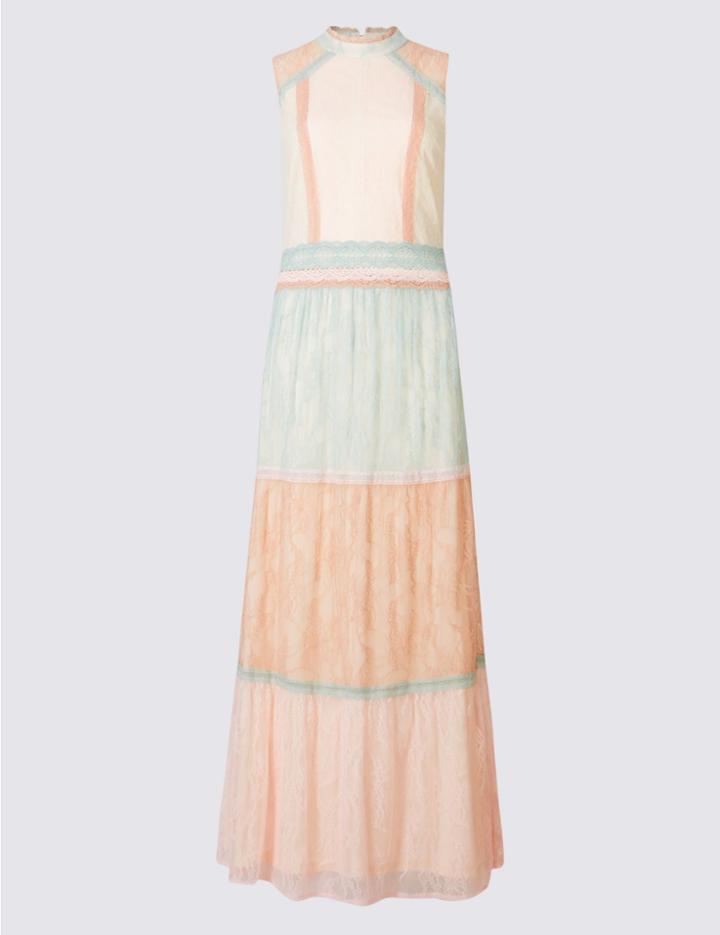 Marks & Spencer Colour Block Maxi Dress Multi
