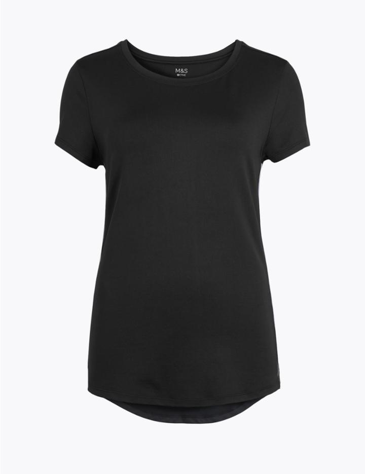 Marks & Spencer Side Stripe Top Black Mix