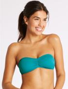 Marks & Spencer Non-wired Bandeau Bikini Top Blue