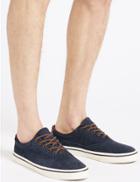Marks & Spencer Suede Lace-up Pump Navy