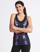 Marks & Spencer Floral Print Vest Purple Mix