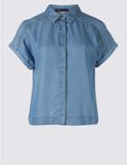 Marks & Spencer Petite Short Sleeve Shirt Denim