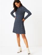 Marks & Spencer Polka Dot Jersey Swing Dress