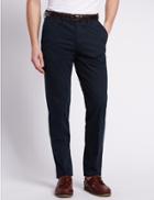 Marks & Spencer Slim Fit Chinos With Stormwear&trade; Navy Mix
