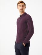 Marks & Spencer Pure Merino Wool Polo Shirt Plum