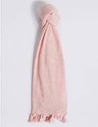 Marks & Spencer Tassel Knit Scarf Pink Mix