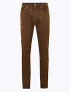 Marks & Spencer Corduroy Skinny Fit Trousers Tan