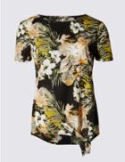 Marks & Spencer Floral Print Short Sleeve Shell Top Multi