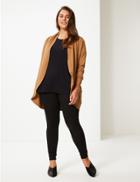 Marks & Spencer Curve 3/4 Sleeve Cardigan Golden Tan