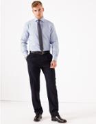 Marks & Spencer Cotton Wave Stitch Easy To Iron Shirt