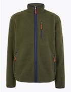 Marks & Spencer Sherpa Fleece Jacket Khaki