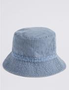 Marks & Spencer Stripe & Spot Summer Hat Blue Mix