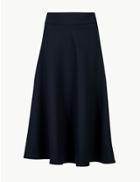 Marks & Spencer A-line Midi Skirt Dark Navy