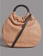 Marks & Spencer Leather Ring Tote Bag Nude Mix