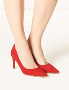 Marks & Spencer Animal Print Stiletto Heel Mid-point Court Shoes Flame
