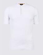 Marks & Spencer Pure Cotton Textured Slim Fit Polo Soft White