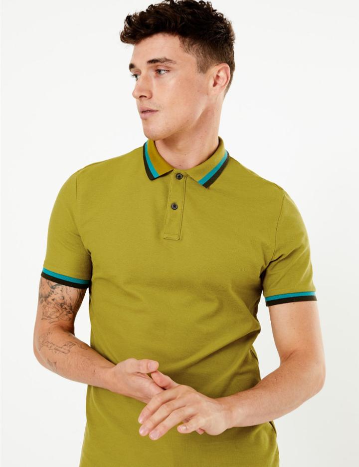 Marks & Spencer Slim Fit Pure Cotton Polo Shirt Lime