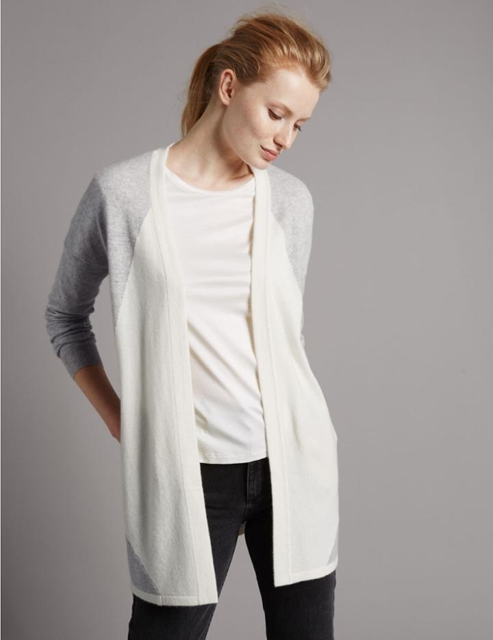 Marks & Spencer Pure Cashmere Cardigan Grey Mix