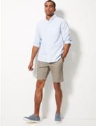 Marks & Spencer Pure Cotton Chino Shorts With Stretch Light Stone