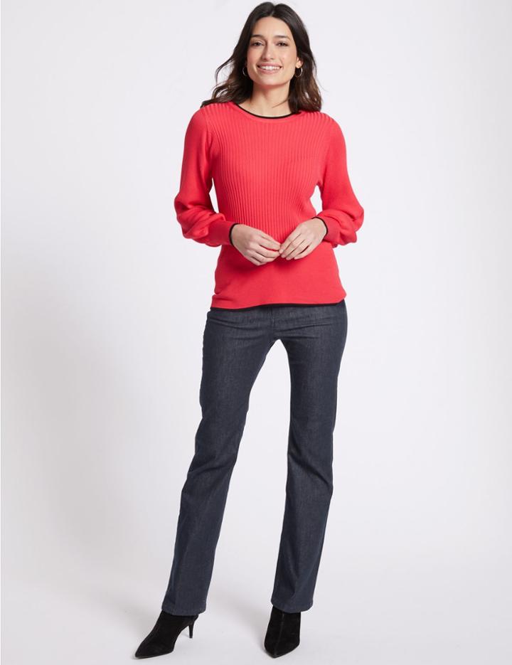 Marks & Spencer Roma Rise Slim Bootcut Flared Jeans Dark Indigo