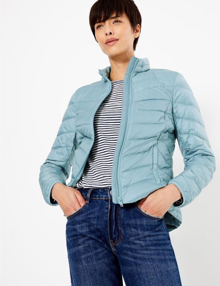 Marks & Spencer Padded Chevron Jacket Duck Egg