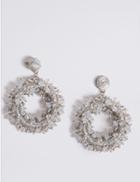 Marks & Spencer Tinsel Drop Earrings Silver Mix