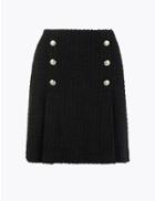 Marks & Spencer Boucle A-line Mini Skirt Black