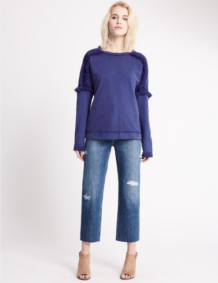 Marks & Spencer Mid Rise Straight Leg Jeans Medium Indigo