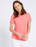 Marks & Spencer Round Neck Short Sleeve T-shirt Watermelon
