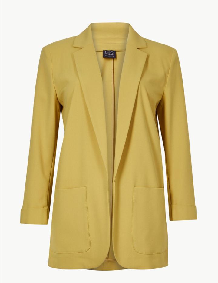 Marks & Spencer Relaxed Patch Pocket Blazer Honey