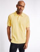 Marks & Spencer Pure Cotton Polo Shirt Buttercup