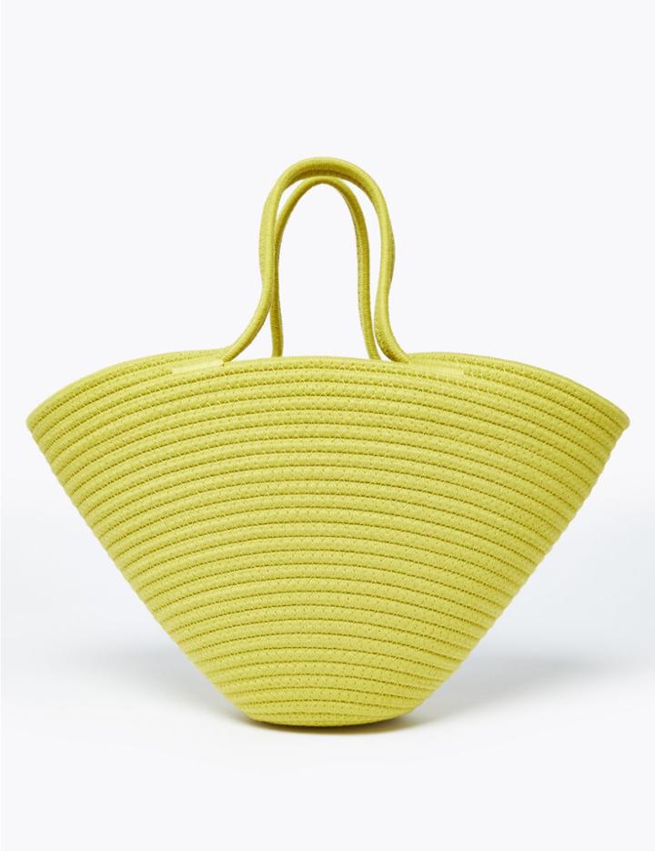 Marks & Spencer Rope Tote Bag Moss