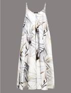 Marks & Spencer Pure Cotton Floral Print Swing Maxi Dress Ivory Mix