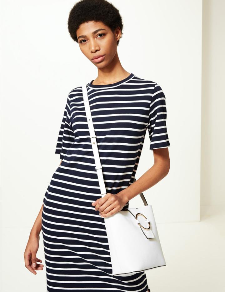 Marks & Spencer Ring Detail Bucket Bag White