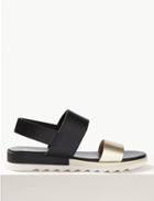 Marks & Spencer Leather Two Band Sandals Black