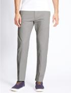 Marks & Spencer Pure Cotton Flat Front Chinos Light Grey