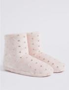 Marks & Spencer Star Printed Slipper Boots Pale Blush