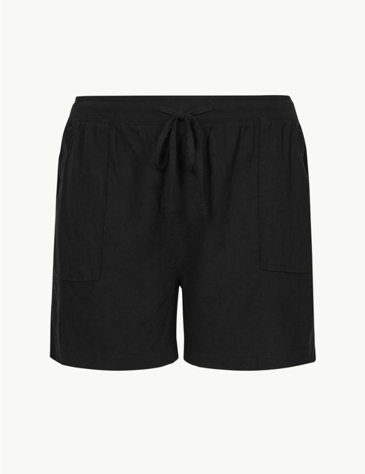 Marks & Spencer Curve Chino Shorts Black