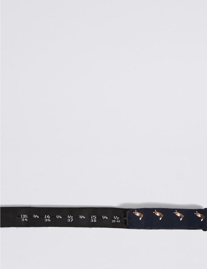 Marks & Spencer Wool Blend Novelty Bow Tie Navy Mix