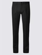 Marks & Spencer Pure Cotton Flat Front Chinos Black