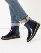 Marks & Spencer Flatform Chelsea Ankle Boots Navy