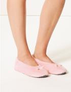 Marks & Spencer Bow Ballerina Slippers Pink