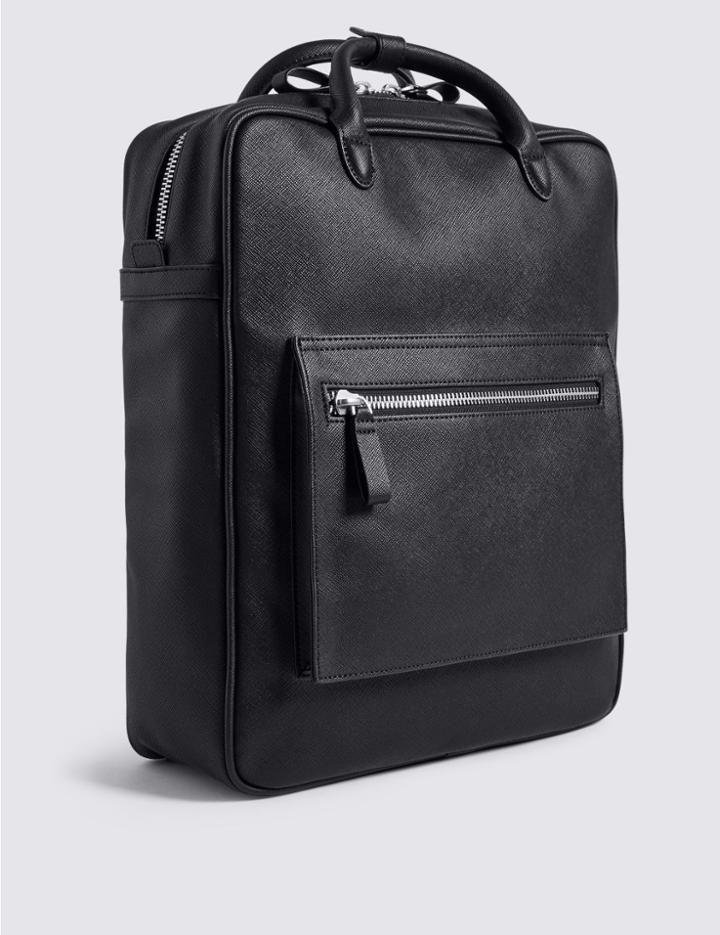 Marks & Spencer Textured Multifunctional Tote Rucksack Black