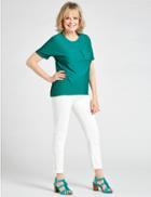 Marks & Spencer Pocket Trim Round Neck Short Sleeve T-shirt Blue
