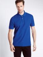 Marks & Spencer Pure Cotton Polo Shirt Cobalt