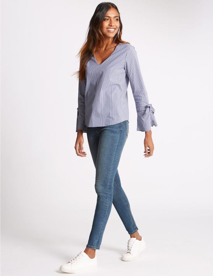 Marks & Spencer Sculpt & Lift Skinny Leg Jeans Blue Denim