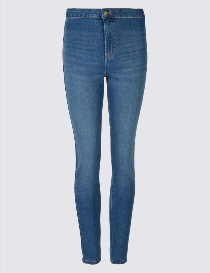 Marks & Spencer High Waist Super Skinny Jeggings Medium Blue