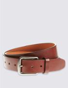 Marks & Spencer Leather Buckle Saddle Belt Oxblood
